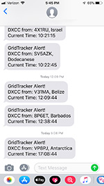 DX Watchdog sending text messages